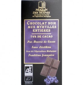 CHOCOLAT NOIR MYRTILLES 100 GR
